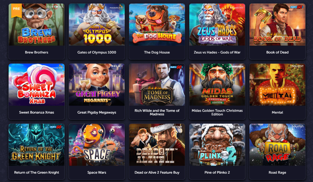Выбор игр в Vavada Casino